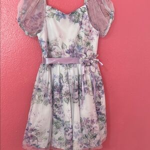 Floral Purple Kids Dress